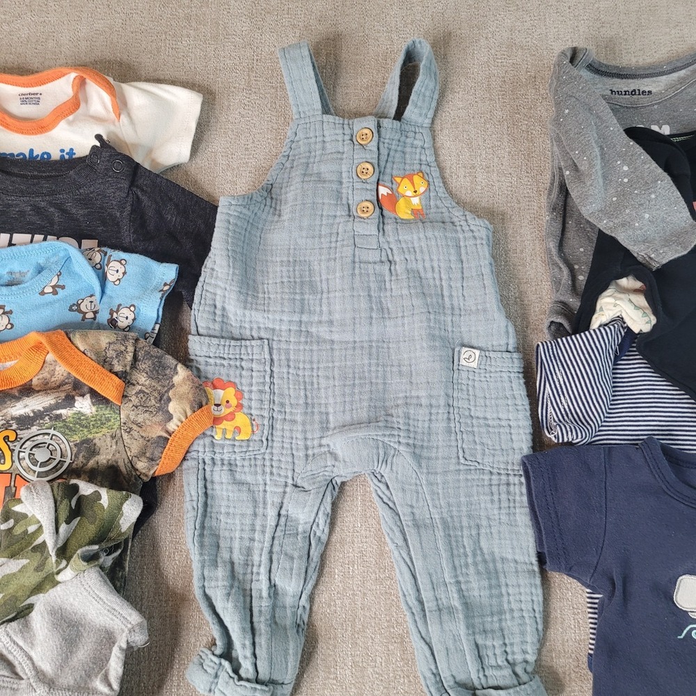Lot of 21 Baby Boy 3 to 6 Month Clothing Lot Carter Garanimals Shorts Bodysuits - Picture 8 of 9